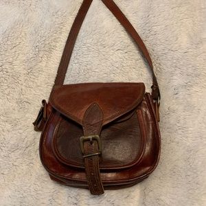 Small cross body saddle purse